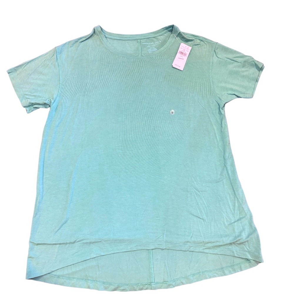 American Eagle Soft & Sexy Size Small Hi-Low Shirt Green Short Shirt Top T-Shirt